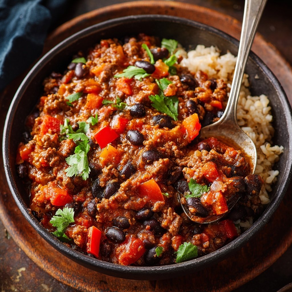 Ground Beef And Bean Dinner Bowl