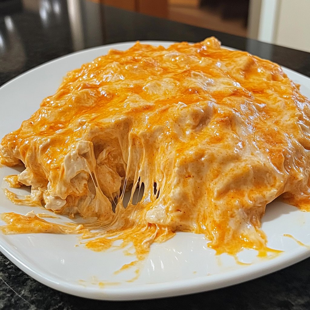Healthy Crockpot Buffalo Chicken Dip
