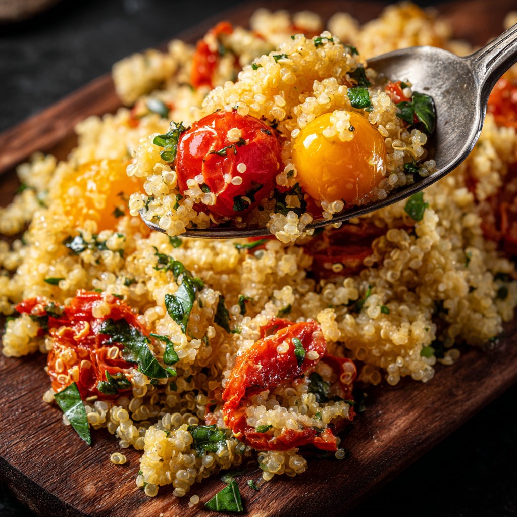 Roasted Tomato Basil Quinoa