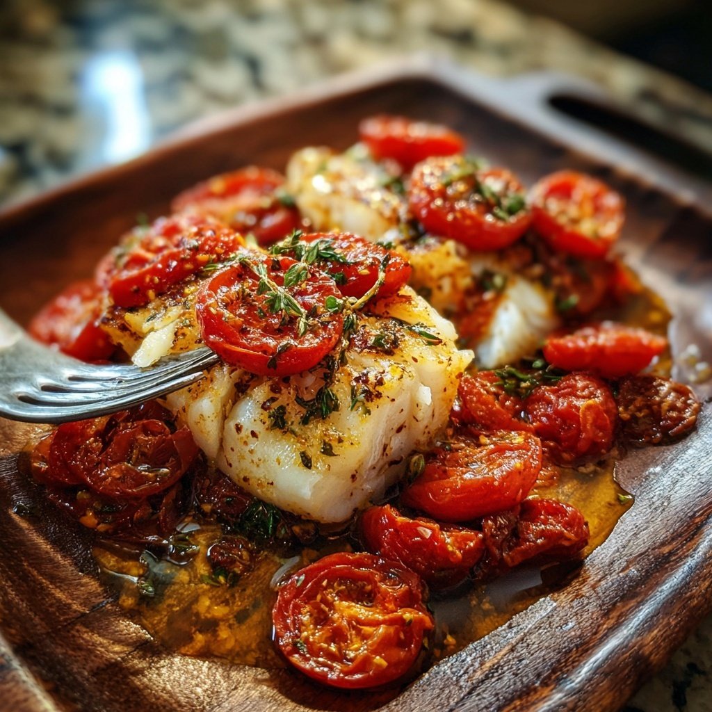 Mediterranean Baked Cod With Tomatoes