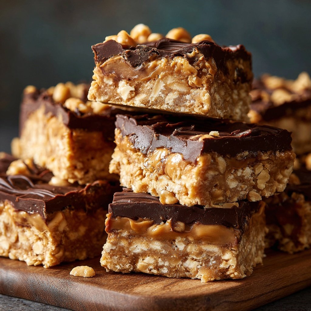 Chocolate Peanut Butter Crunch Squares