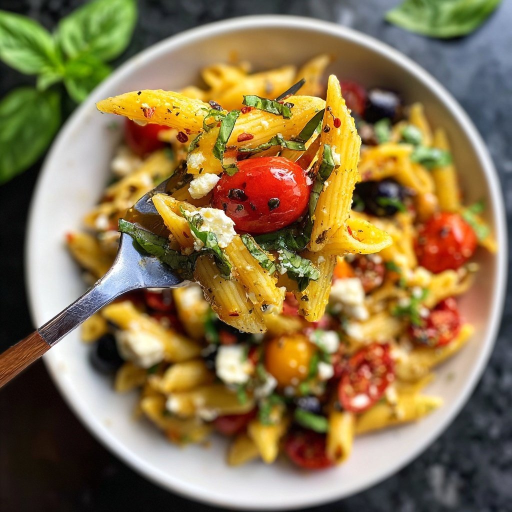 Easy Mediterranean Pasta Salad