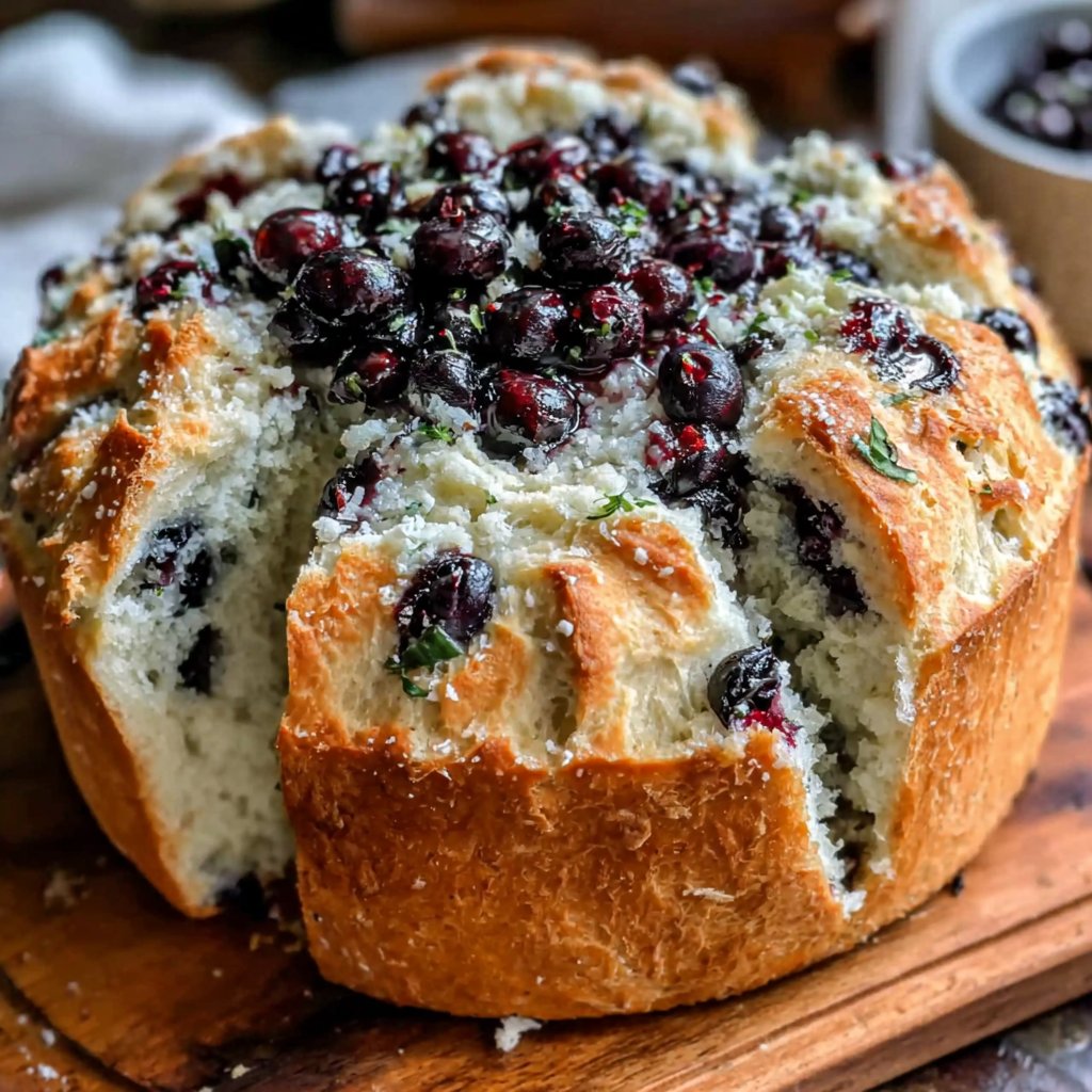 Blueberry Lemon Sourdough Bread No Yeast