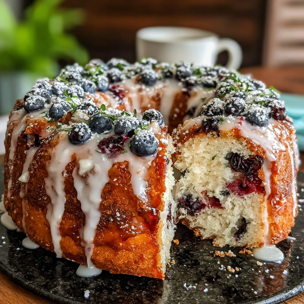 Spring Lemon Blueberry Cake
