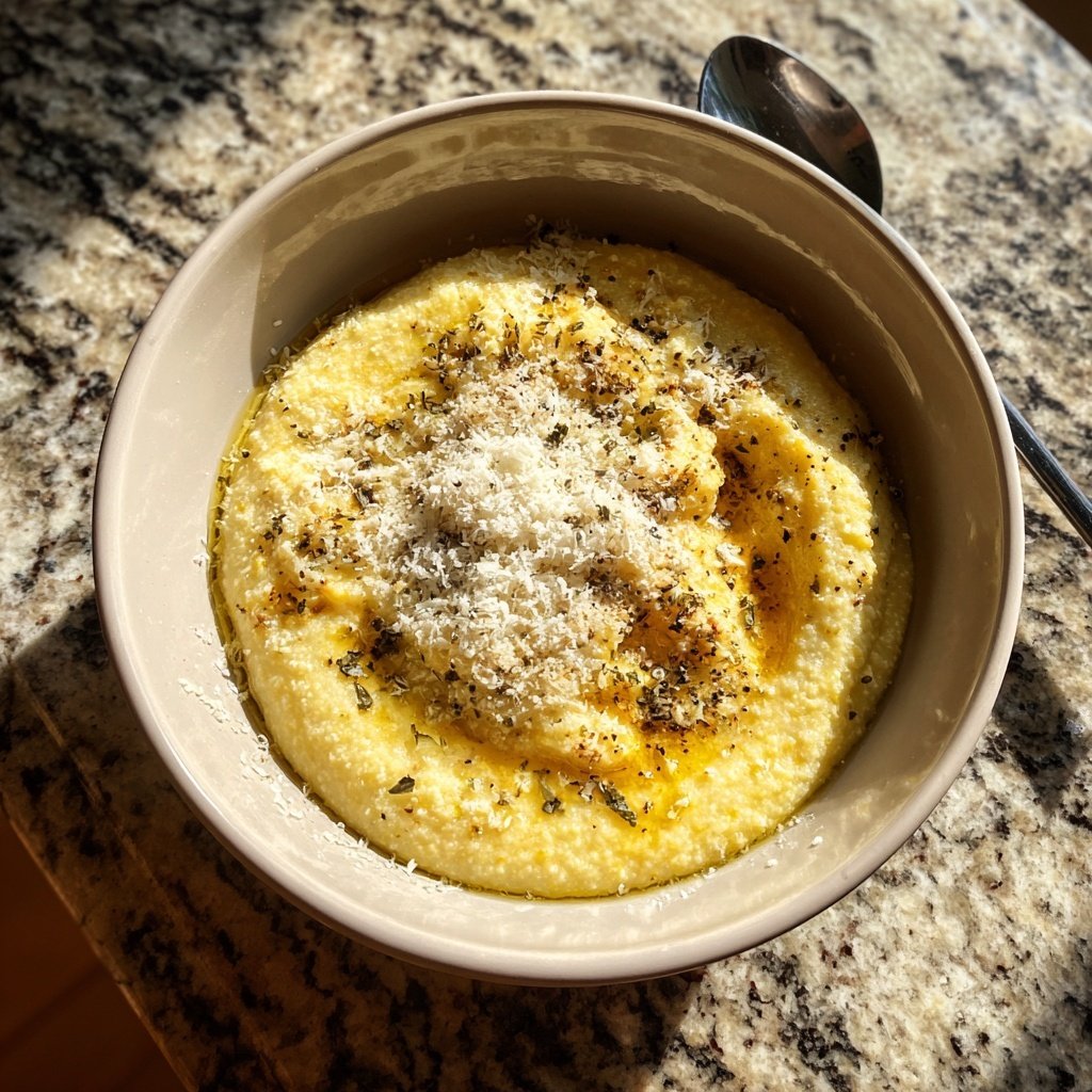 Creamy Garlic Polenta