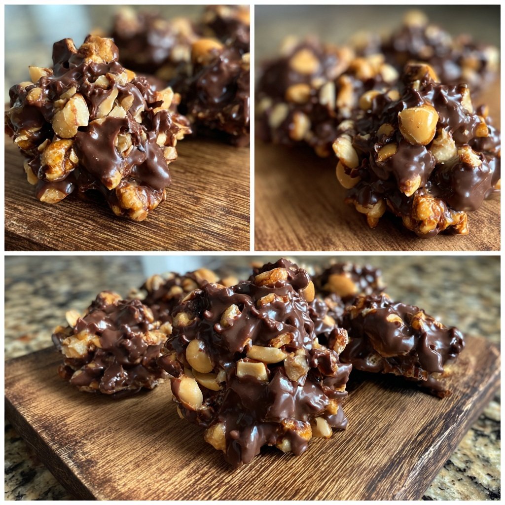 Chocolate Coconut Peanut Clusters