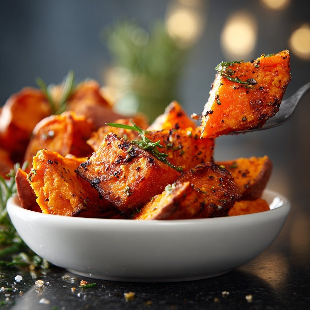 Oven Roasted Sweet Potatoes With Herbs