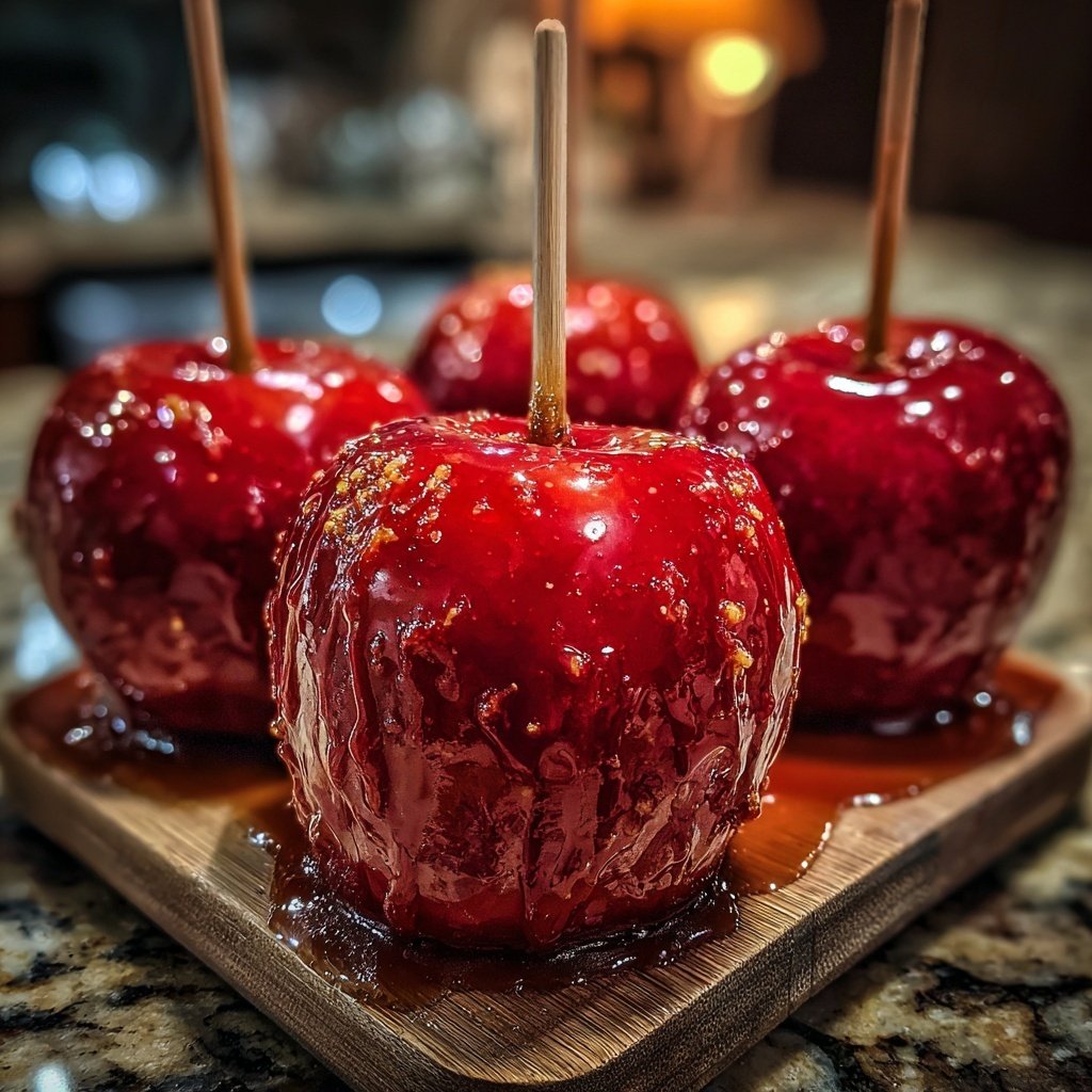 Glossy Cinnamon Candy Apples